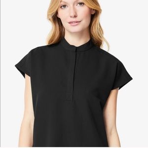 EUC Figs Rafaela Black Scrub Top Small